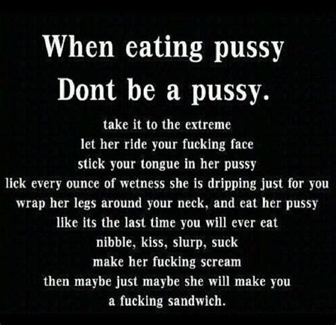 eating and licking pussy captions, memes and dirty quotes on。